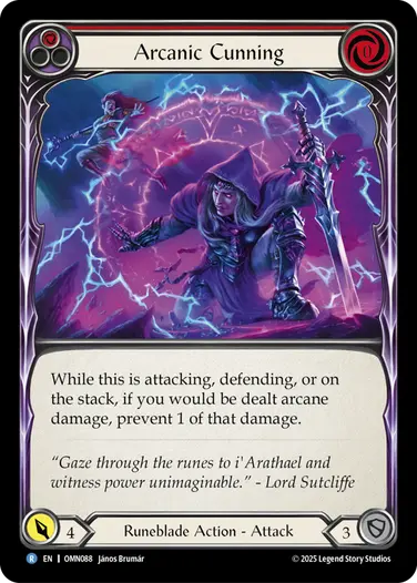 Arcanic Cunning (Red) [OMN088] (Omens of the Third Age)  Rainbow Foil
