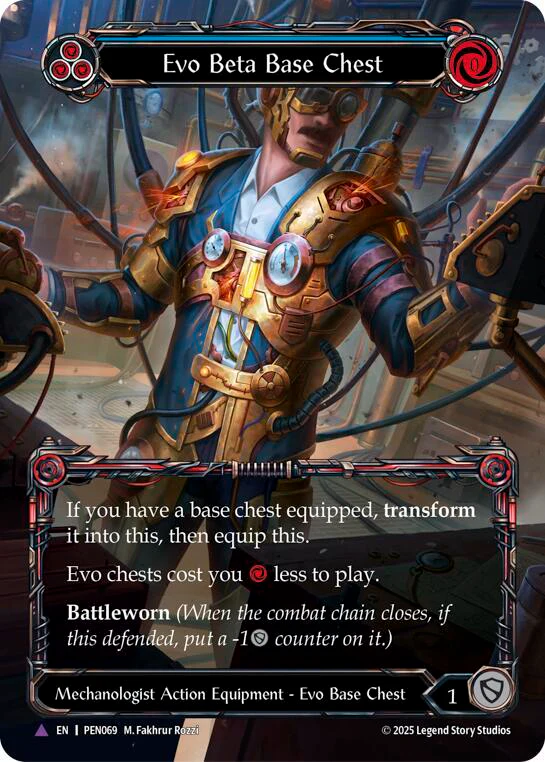 Evo Beta Base Chest (Blue) (Marvel) [PEN069] (Compendium of Rathe)  Cold Foil