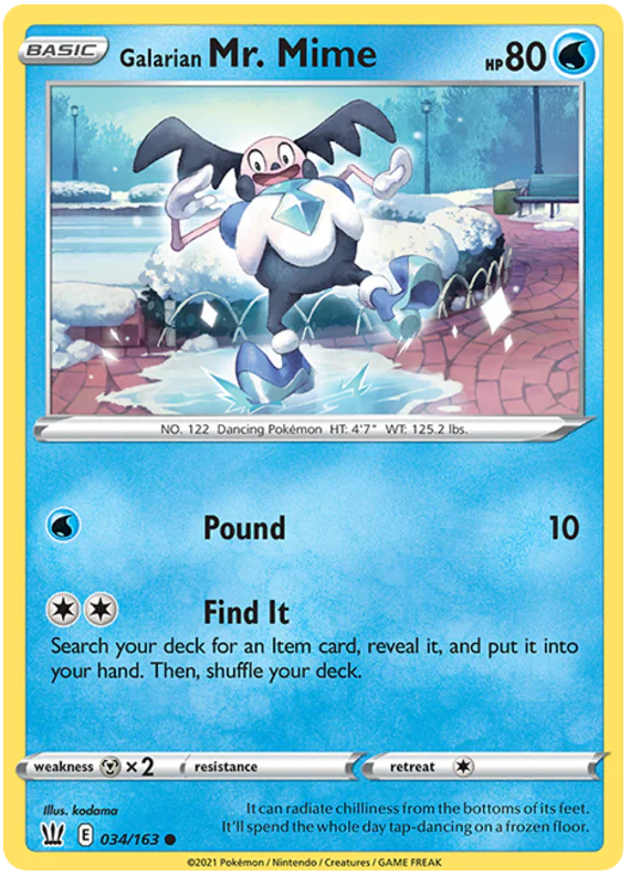 Galarian Mr. Mime (034/163) [Sword & Shield: Battle Styles]