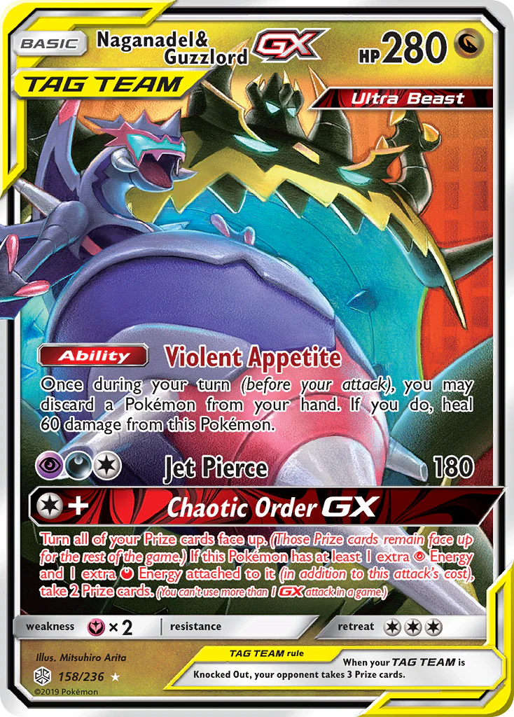 Naganadel & Guzzlord GX (158/236) [Sun & Moon: Cosmic Eclipse]