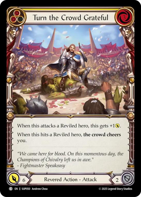 Turn the Crowd Grateful (Yellow) [SUP050] (Super Slam)  Rainbow Foil